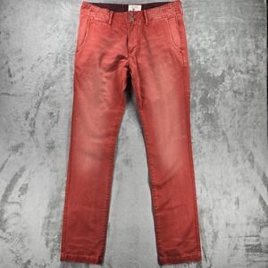 PRPS Savoy Men's Chino Pants Red Cousteau's Hat Style E63P12K Size 32 Cotton EUC